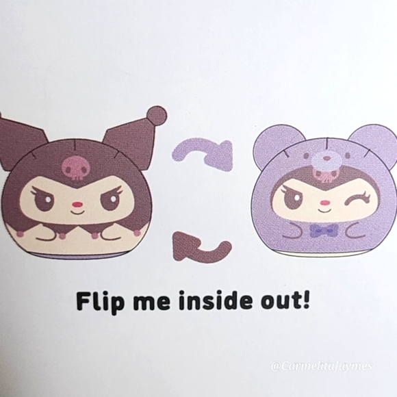 KUROMI 🐻 Purple Teddy Bear Kuromi Reversible Plushies Sanrio X TeeTurtle NWT - Picture 5 of 9